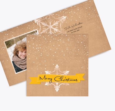 Foto Grußkarte Schneestern