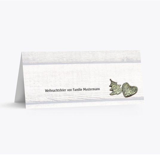 Tischkarte Kugelrahmen Rot 100x44mm