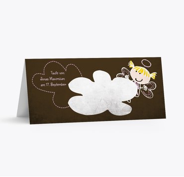 Taufe Tischkarte Engelchen