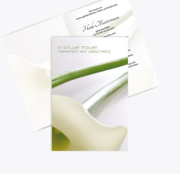 Trauerkarte Calla