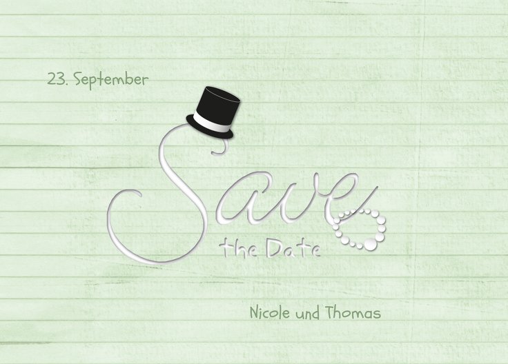 Ansicht 2 - Save-the-Date Kette Zylinder