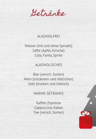 Ansicht 4 - Weihnachtsmenükarte Geschenkebaum