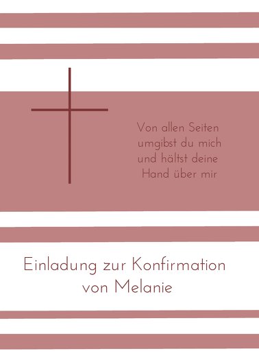 Ansicht 2 - Einladungskarte zur Konfirmation Kreuz