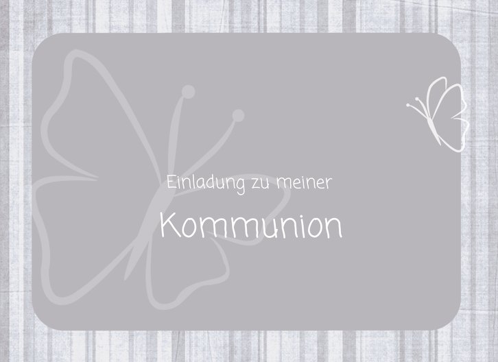 Ansicht 3 - Kommunionskarte Butterfly 2