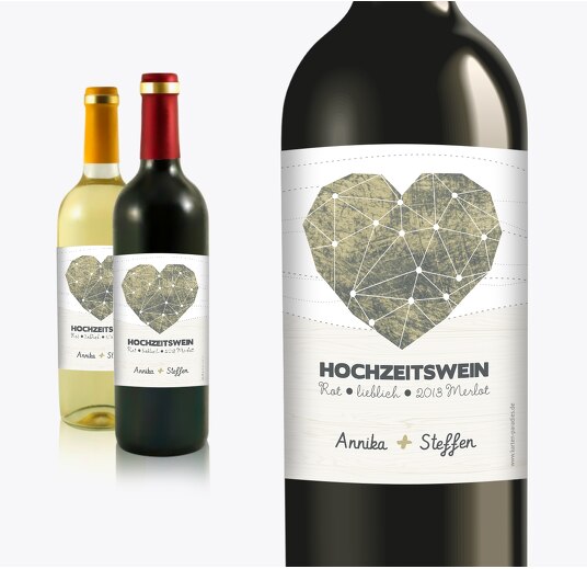 Flaschenetikett Sternenbild Matschgruen 90x120mm