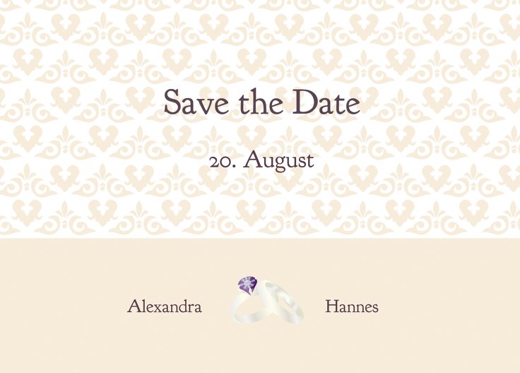 Ansicht 2 - Save-the-Date Ornament mit Herz