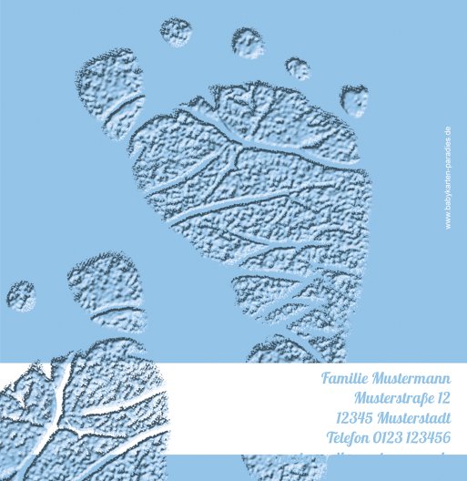 Ansicht 3 - Taufekarte Footprints