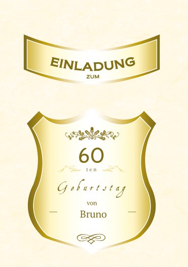 Ansicht 3 - Einladungskarte zum Geburtstag label