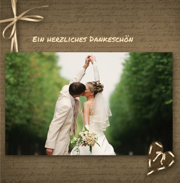 Ansicht 3 - Hochzeit Dankeskarte Herzensgedicht