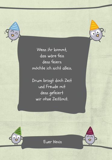 Ansicht 5 - Einladung zum Geburtstag Vogelfest