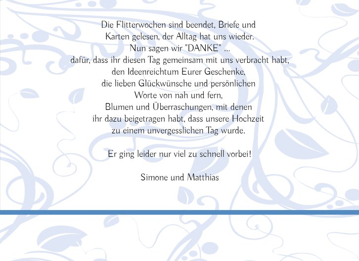 Ansicht 5 - Hochzeit Dankeskarte Blättertraum