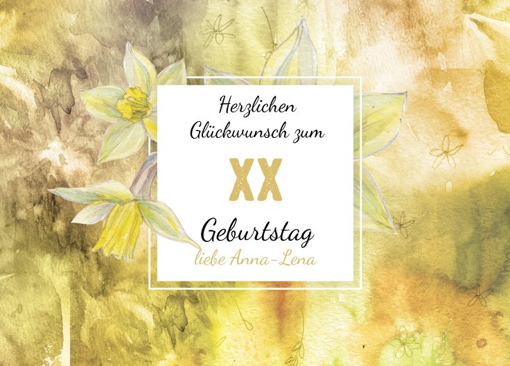 Ansicht 2 - Glückwunschkarte zum Geburtstag Flowertimeflow