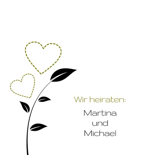 Ansicht 3 - Hochzeit Einladung Herzblume