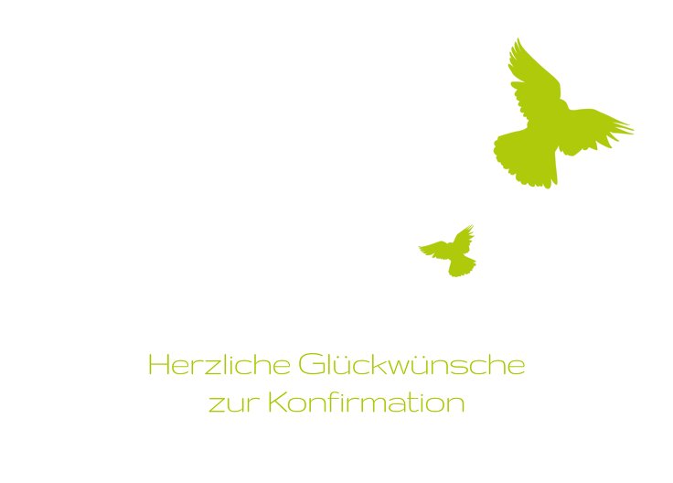 Ansicht 2 - Glückwunschkarte Konfirmation Taube