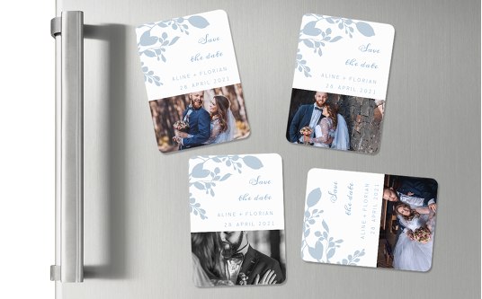 Magnet Blauregen HellgrauBlau 55x77mm