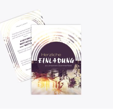 Einladung Sommerfest Sonnenaufgang