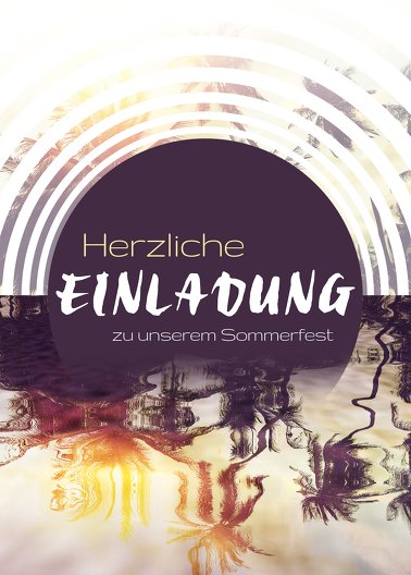 Ansicht 2 - Einladung Sommerfest Sonnenaufgang