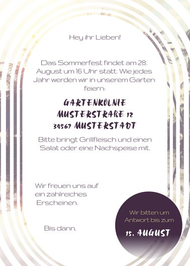 Ansicht 3 - Einladung Sommerfest Sonnenaufgang