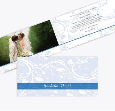Hochzeit Dankeskarte Blättertraum