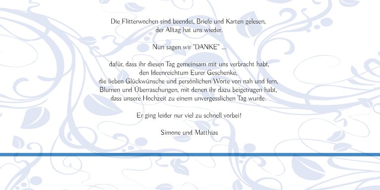 Ansicht 5 - Hochzeit Dankeskarte Blättertraum