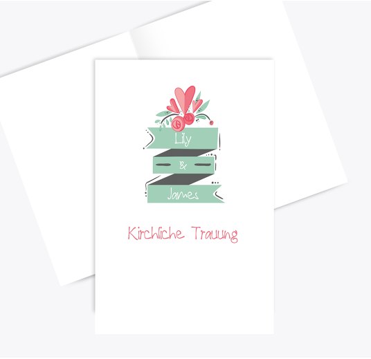 Kirchenheft Umschlag Du & Ich hellgrünblau 148x210mm