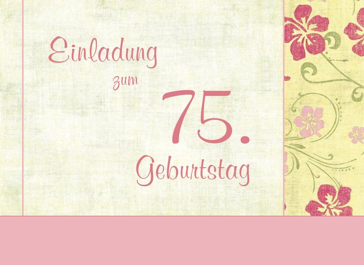 Ansicht 3 - Einladung zum Geburtstag Foto Hibiskus 75