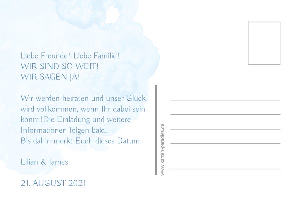 Ansicht 3 - Hochzeit Save-the-Date Wolke Sieben