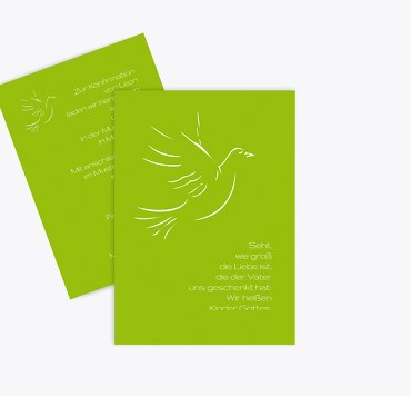 Konfirmation Einladung Pigeon