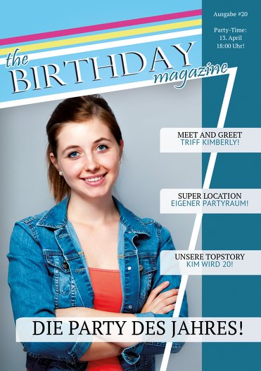 Ansicht 3 - Geburtstagskarte Birthday Magazine Foto