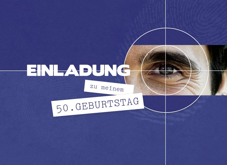 Ansicht 3 - Geburtstagseinladung Foto Krimi 50