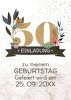 Ansicht 4 - Geburtstagseinladung Blumenzahl 50