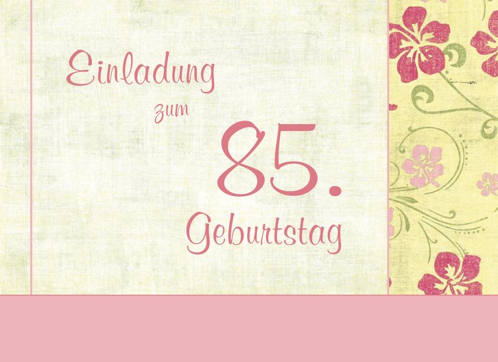 Ansicht 3 - Einladung zum Geburtstag Foto Hibiskus 85