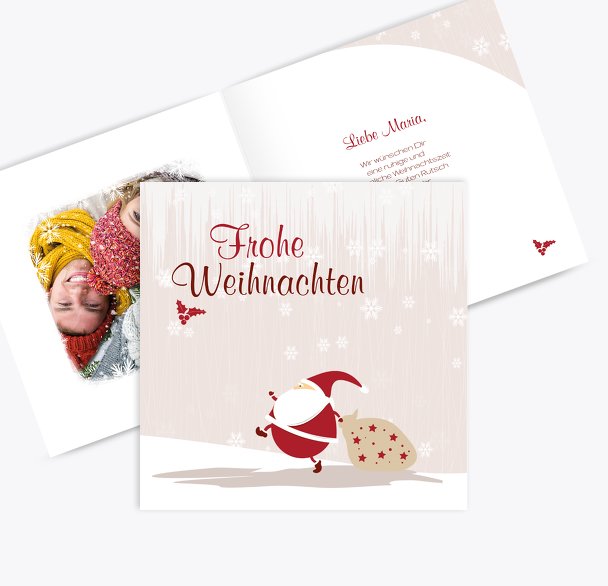 Foto Grußkarte Weihnachtsmann