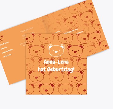 Geburtstagskarte Bärchengesicht