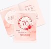 Geburtstagseinladung Aquarell Rosen 70