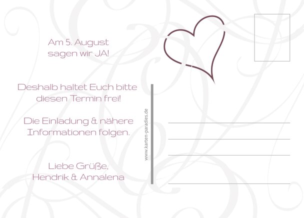 Ansicht 3 - Hochzeit Save-the-Date Band