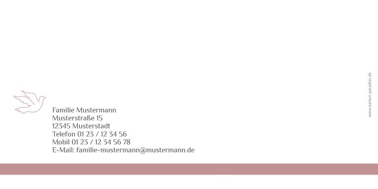 Ansicht 2 - Dankeskarte Tauben