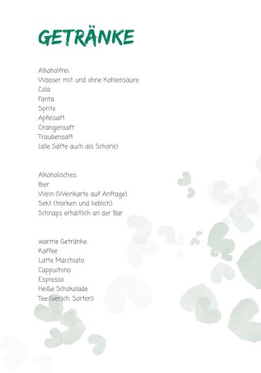 Ansicht 4 - Hochzeit Menükarte Liebesglück