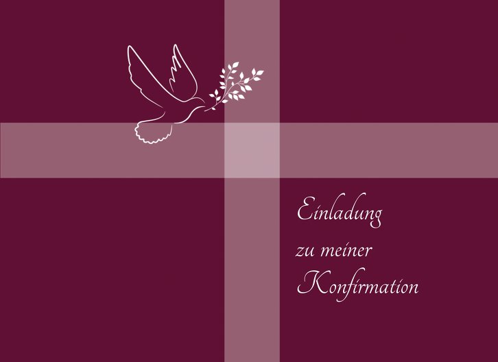 Ansicht 3 - Einladungskarte zur Konfirmation Glaubensbote