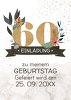 Ansicht 4 - Geburtstagseinladung Blumenzahl 60