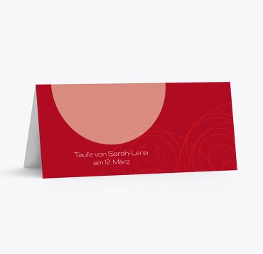 Taufe Tischkarte Circles