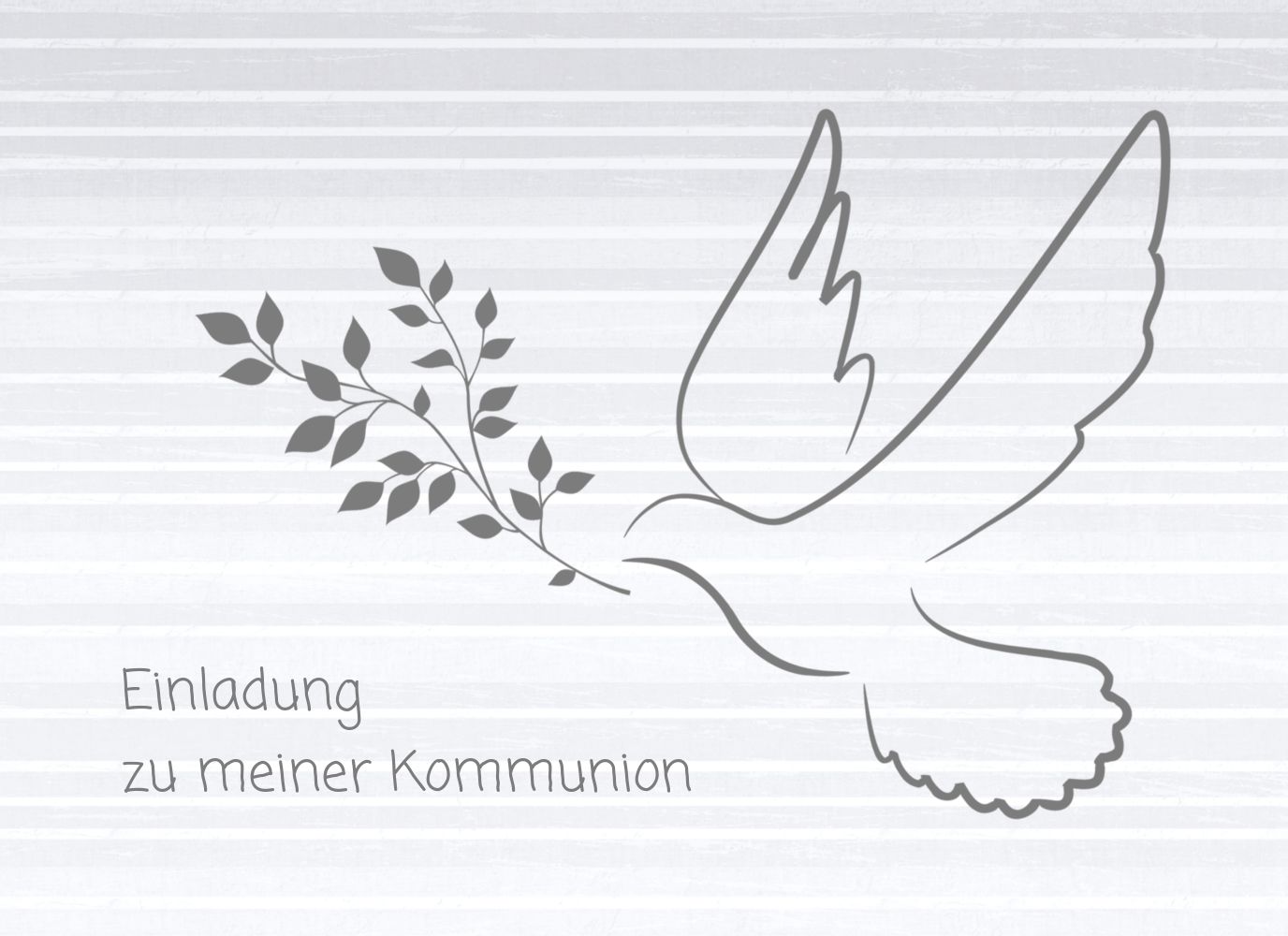 Kommunionskarte Taube 2 selbst gestalten!