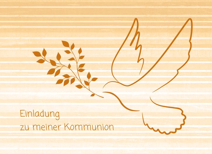 Ansicht 3 - Kommunionskarte Taube 2