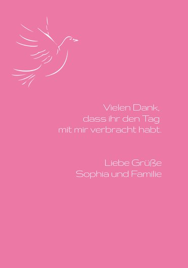 Ansicht 5 - Kommunion Dankeskarte Pigeon