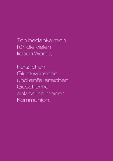 Ansicht 4 - Kommunion Dankeskarte Pigeon