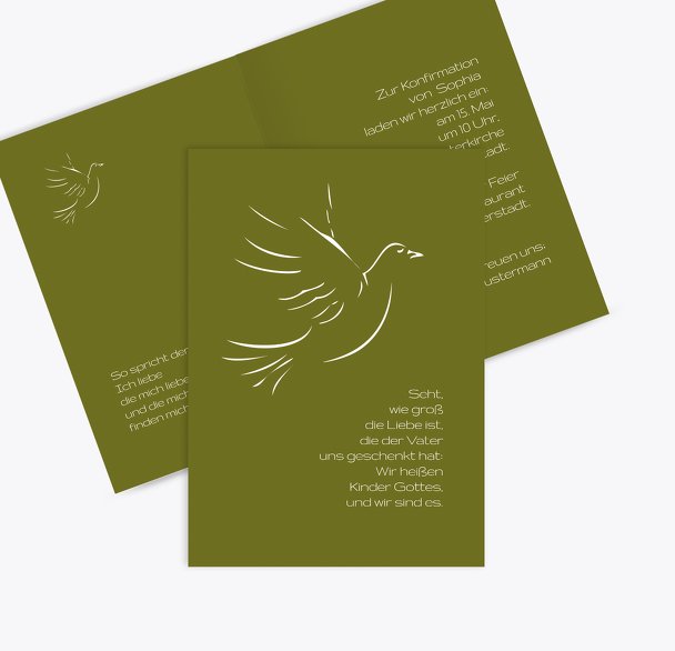 Einladung zur Konfirmation Pigeon