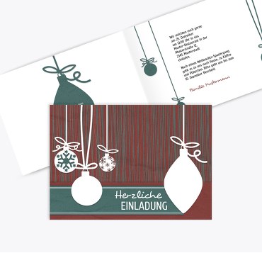 Einladung Moderne Kugeln