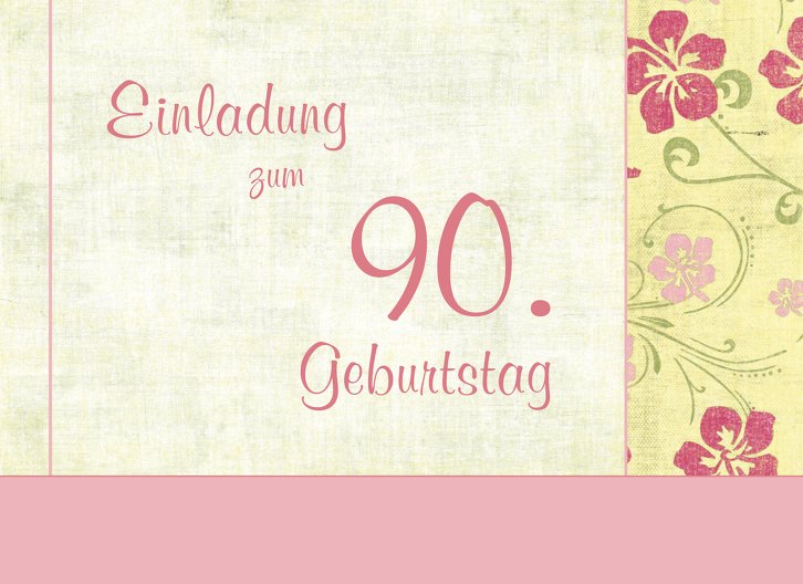 Ansicht 3 - Einladung zum Geburtstag Foto Hibiskus 90