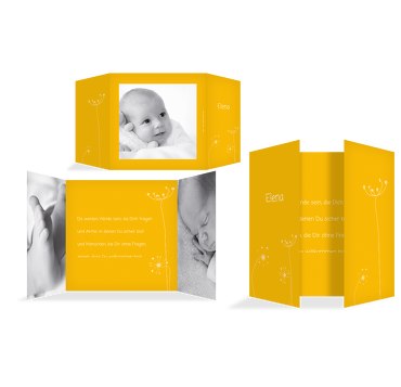 Babykarte abstrakte Blumen