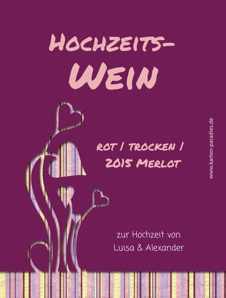 Ansicht 2 - Hochzeit Flaschenetiketten Wir heiraten